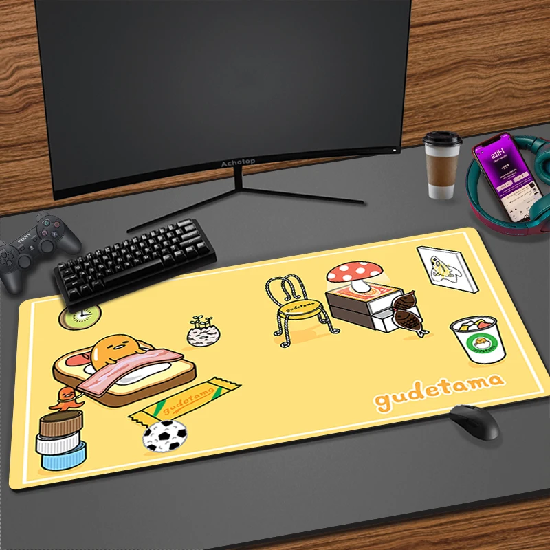 Cartoon Gudetamas Lazy Egg MousePad table Laptop Computer Non Slip Natural Rubber Mousepad Customized Mousepad for 3 - Gudetama Store