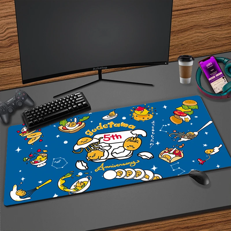 Cartoon Gudetamas Lazy Egg MousePad table Laptop Computer Non Slip Natural Rubber Mousepad Customized Mousepad for 9 - Gudetama Store