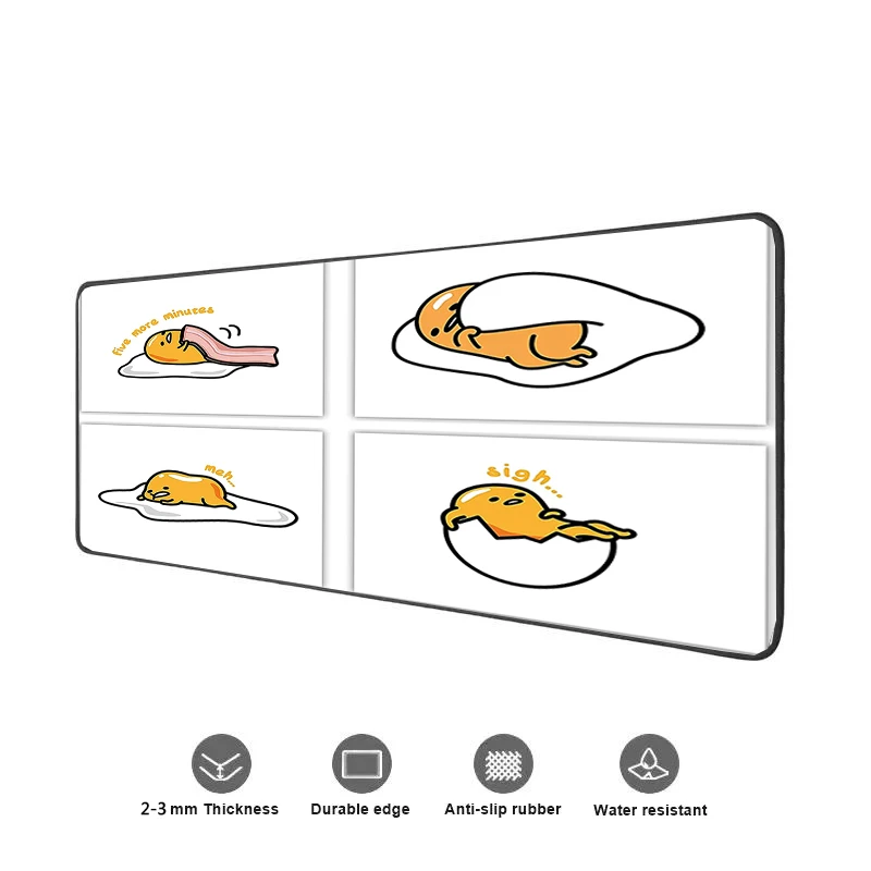 Gudetama Adventure Computer Tables Extended Pad Mouse Keyboard Gaming Mats Xxl Mousepad Anime Desk Mat Gamer 11 - Gudetama Store